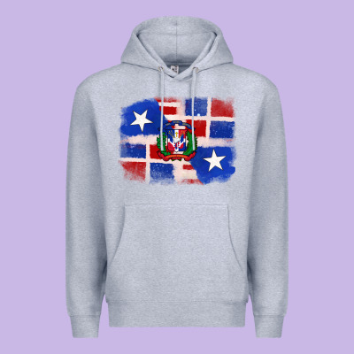 Premium Hoodie dominican and puerto rico flag