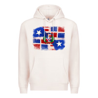 Pale Pink dominican and puerto rico flag Premium Hoodie - texasbilliewilder