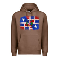 Chestnut dominican and puerto rico flag Premium Hoodie - texasbilliewilder