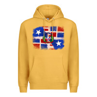 Dominican And Puerto Rico Flag Premium Hoodie | Teevron