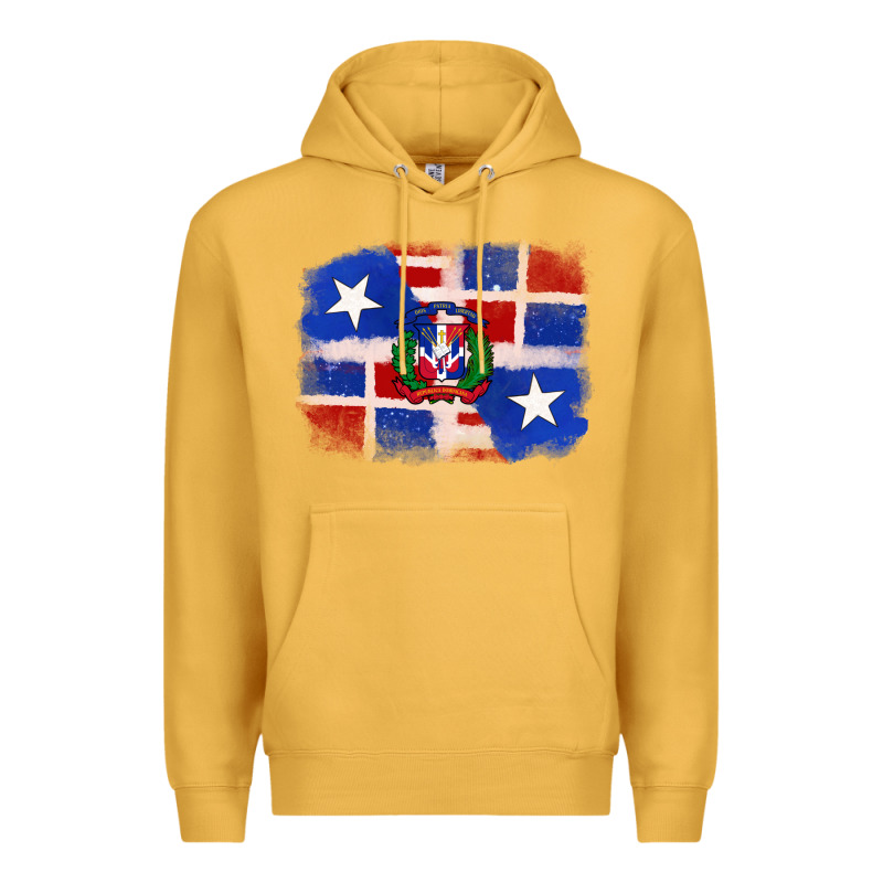 Dominican And Puerto Rico Flag Premium Hoodie by texasbilliewilder | Teevron