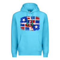 Ocean Blue dominican and puerto rico flag Premium Hoodie - texasbilliewilder