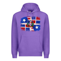 Purple dominican and puerto rico flag Premium Hoodie - texasbilliewilder