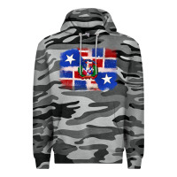 Slate Camo dominican and puerto rico flag Premium Hoodie - texasbilliewilder