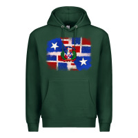 Sports Green dominican and puerto rico flag Premium Hoodie - texasbilliewilder