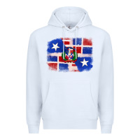 White dominican and puerto rico flag Premium Hoodie - texasbilliewilder
