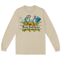 Mushroom customize nail tools with sunflower preview Long Sleeve Tee - BarkalooDesign