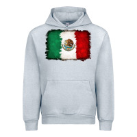 Heather Grey Mexican flag Urban Hoodie - RanaPortraitStore