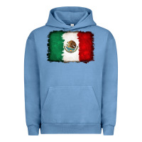 Pigment Pebble Blue Mexican flag Urban Hoodie - RanaPortraitStore