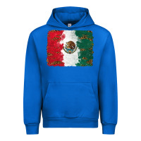 Cobalt Mexican Flag With Leopard Urban Hoodie - RanaPortraitStore