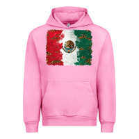 Fuchsia Pink Mexican Flag With Leopard Urban Hoodie - RanaPortraitStore