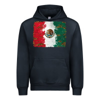 Navy Mexican Flag With Leopard Urban Hoodie - RanaPortraitStore