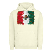 Pigment Pistachio Mexican Flag With Leopard Urban Hoodie - RanaPortraitStore