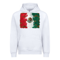 White Mexican Flag With Leopard Urban Hoodie - RanaPortraitStore