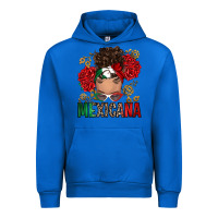 Cobalt Mexicana Latina messy bun Urban Hoodie - RanaPortraitStore