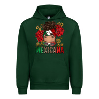 Forest Green Mexicana Latina messy bun Urban Hoodie - RanaPortraitStore