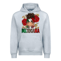 Heather Grey Mexicana Latina messy bun Urban Hoodie - RanaPortraitStore
