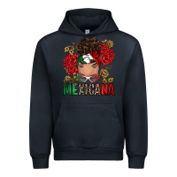 Navy Mexicana Latina messy bun Urban Hoodie - RanaPortraitStore
