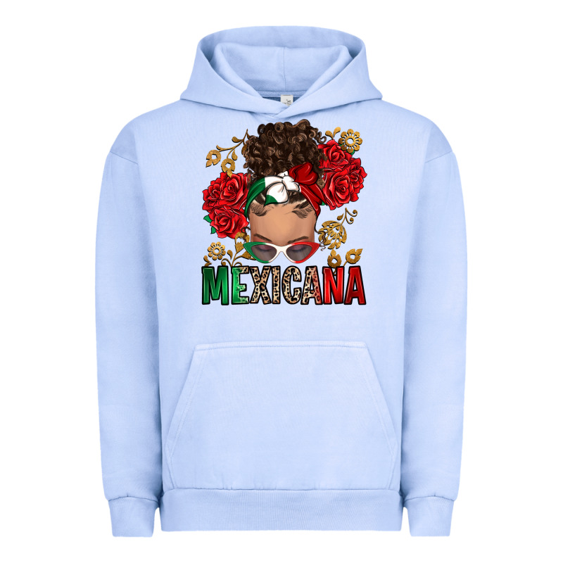 Mexicana Latina Messy Bun Urban Hoodie by RanaPortraitStore | Teevron
