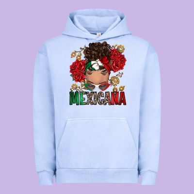 Urban Hoodie Mexicana Latina messy bun