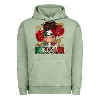 Pigment Oil Green Mexicana Latina messy bun Urban Hoodie - RanaPortraitStore