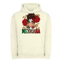 Pigment Pistachio Mexicana Latina messy bun Urban Hoodie - RanaPortraitStore