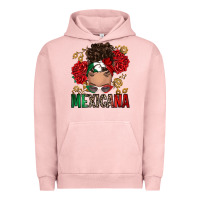 Pigment Salmon Mexicana Latina messy bun Urban Hoodie - RanaPortraitStore