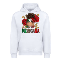 White Mexicana Latina messy bun Urban Hoodie - RanaPortraitStore