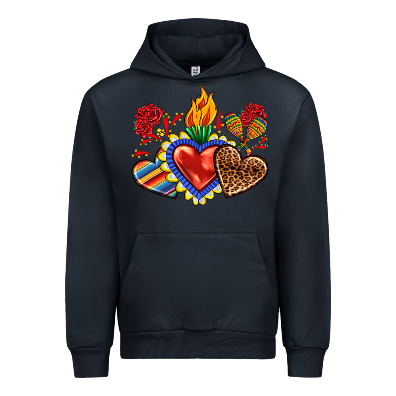 Sacred Heart With Leopard And Serape Heart Urban Hoodie by RanaPortraitStore | Teevron