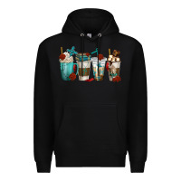 Black faith coffee cups Premium Hoodie - texasbilliewilder