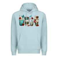 Blue Mist faith coffee cups Premium Hoodie - texasbilliewilder