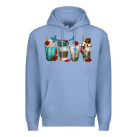 Colony Blue faith coffee cups Premium Hoodie - texasbilliewilder