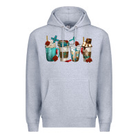 Heather Grey faith coffee cups Premium Hoodie - texasbilliewilder