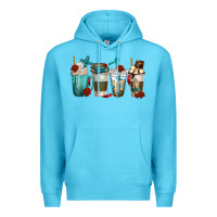 Ocean Blue faith coffee cups Premium Hoodie - texasbilliewilder