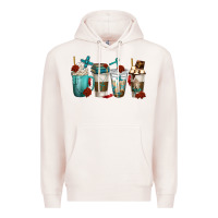 Pale Pink faith coffee cups Premium Hoodie - texasbilliewilder