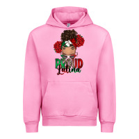 Fuchsia Pink Proud Latina messy bun Urban Hoodie - RanaPortraitStore
