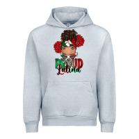 Heather Grey Proud Latina messy bun Urban Hoodie - RanaPortraitStore
