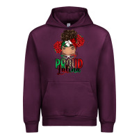 Mauve Wine Proud Latina messy bun Urban Hoodie - RanaPortraitStore