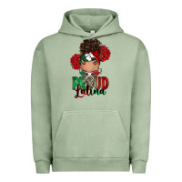 Pigment Oil Green Proud Latina messy bun Urban Hoodie - RanaPortraitStore