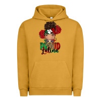 Pigment Peanut Butter Proud Latina messy bun Urban Hoodie - RanaPortraitStore
