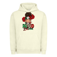 Pigment Pistachio Proud Latina messy bun Urban Hoodie - RanaPortraitStore