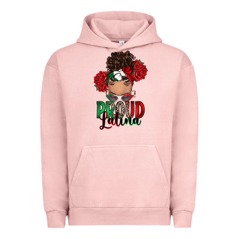 Proud Latina Messy Bun Urban Hoodie by RanaPortraitStore | Teevron