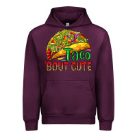 Mauve Wine Taco 'bout cute Urban Hoodie - RanaPortraitStore