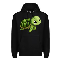Black cute turtle Premium Hoodie - Zillion Design Studio