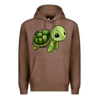 Chestnut cute turtle Premium Hoodie - Zillion Design Studio