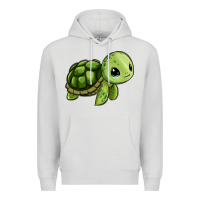 Dove Grey cute turtle Premium Hoodie - Zillion Design Studio