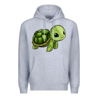 Heather Grey cute turtle Premium Hoodie - Zillion Design Studio