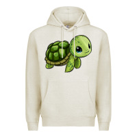 Oatmeal Heather cute turtle Premium Hoodie - Zillion Design Studio
