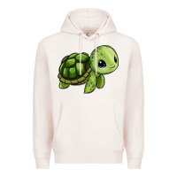 Pale Pink cute turtle Premium Hoodie - Zillion Design Studio