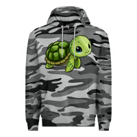 Slate Camo cute turtle Premium Hoodie - Zillion Design Studio